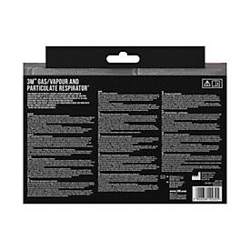 Atemschutzmaske 3M 4251+, Typ A1P2, gegen organische Dämpfe, mit integrierten Filtern und Ventilen, wiederverwendbar, blau-weiß, 1 Stück