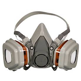 Atemschutzmaske 3M 6003KIT-1, Typ A1P3, gegen organische Dämpfe, mit austauschbaren Filtern, wiederverwendbar, grau, 1 Stück