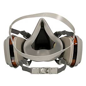 Atemschutzmaske 3M 6003KIT-1, Typ A1P3, gegen organische Dämpfe, mit austauschbaren Filtern, wiederverwendbar, grau, 1 Stück