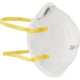 Atemschutzmaske 3M 8710E, Einweg, Typ Partikelmaske FFP1, EN 149:2001 + A1:2009, ohne Ventil, Polypropylen, weiß, 3 Stück