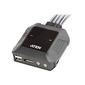 ATEN CS22DP - KVM-/Audio-/USB-Switch - 2 x KVM/Audio/USB - 1 lokaler Benutzer - Desktop