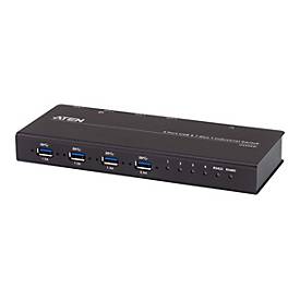 ATEN US3344I - USB-Umschalter für die gemeinsame Nutzung von Peripheriegeräten - 4 x USB 3.2 Gen 1 - Desktop, an Rack mo