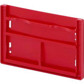 Image of Auer Packaging Etikettenhalter für klappbare Big Boxen mit Eingriffsklappen, rot, L 250 x B 150 x T 30 mm