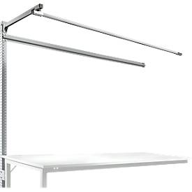 Aufbauportal m. Ausleger, Ansatztisch SPEZIAL Arbeitstisch/Werkbank UNIVERSAL/PROFI, 2000 mm, alusilber