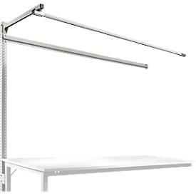 Aufbauportal m. Ausleger, Ansatztisch SPEZIAL Arbeitstisch/Werkbank UNIVERSAL/PROFI, 2000 mm, lichtgrau