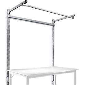 Aufbauportal m. Ausleger, Grundtisch STANDARD Arbeitstisch/Werkbank UNIVERSAL/PROFI, 1500 mm, alusilber