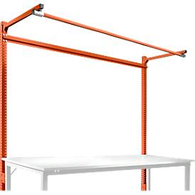 Aufbauportal m. Ausleger, Grundtisch STANDARD Arbeitstisch/Werkbank UNIVERSAL/PROFI, 2000 mm, rotorange