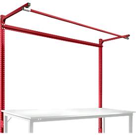 Aufbauportal m. Ausleger, Grundtisch STANDARD Arbeitstisch/Werkbank UNIVERSAL/PROFI, 2000 mm, rubinrot
