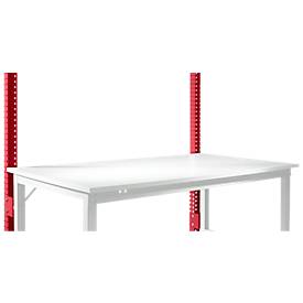 Aufbauportal, niedrig, Grundtisch STANDARD Arbeitstisch/Werkbank UNIVERSAL/PROFI, rubinrot
