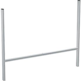 Aufbauprofileset für Treston QuatreX, ESD-leitfähig, B 1789 x T 55 x H 1200, lichtgrau RAL 7035