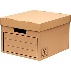 Aufbewahrungsbox Bankers Box, 10 Stück, B 320 x T 390 x H 260 mm, B-Flute Wellpappe, braun