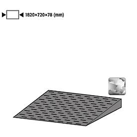 Auffahrrampe für asecos Bodenelemente mit B 1900 x H 78 mm, Stahl verzinkt, B 1820 x T 720 mm