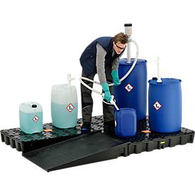 Auffahrrampe, für PE-Auffangwanne HD, Traglast 300 kg, 1260 x 800 x 180 mm