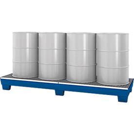 Auffangwanne asecos, WGL 24, für 4 x 200 l Fässer, lackiert