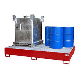 Auffangwanne AW 1000-10/2, rot RAL 3000