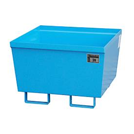Auffangwanne BAUER AO-1, Stahl, 229 l, B 800 x T 800 x H 545 mm, blau