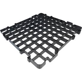 Auffangwanne für Kleingebinde, mit Gitterrost, Kapazität 64,5 l, Polyethylen, schwarz