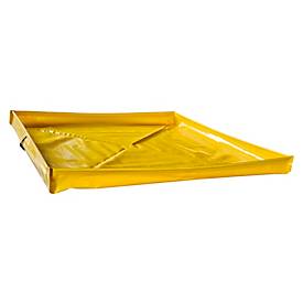 Auffangwanne für Kleingebinde Quick, Volumen 265 l, faltbar, B 1500 x T 1500 x H 120 mm, PVC, gelb