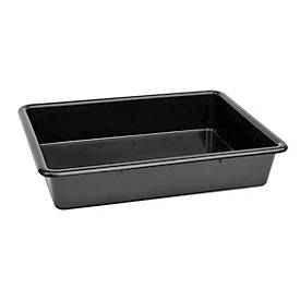 Auffangwanne für Kleingebinde, Volumen 28 l, stapelbar, B 645 x T 495 x H 120 mm, Polyethylen, schwarz