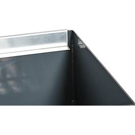 Auffangwanne Schäfer Shop Pure 4/200, mit verzinktem Gitterrost, L 1200 x B 1200 x H 290 mm, unterfahrbar, Stahl, anthrazit RAL 7016