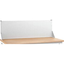 Aufsatzrahmen Bott verso, mit 2 Lochplatten, B 1050 x T 215 x H 400 mm, Stahlblech, pulverbeschichtet, RAL 7035, lichtgrau