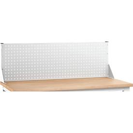 Aufsatzrahmen Bott verso, mit Lochplatte, B 2000 x T 230 x H 480 mm, Stahlblech, pulverbeschichtet, RAL 7035, lichtgrau