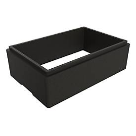 Aufsatzrahmen Kängabox®, für Thermoboxen Serie Expert GN 1/1, L 600 x B 400 x H 180 mm, EPP, schwarz