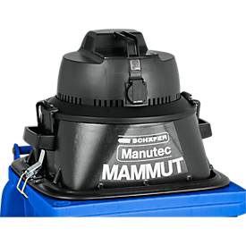 Aufsatzsauger Manutec-Mammut, 1100 W, geeignet für 120 l Mülltonnen, mit Werkzeugsteckdose, 1 Patronenfilter & 1 Vliesfi