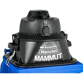 Aufsatzsauger Manutec-Mammut, 1100 W, geeignet für 120 l Mülltonnen, mit Werkzeugsteckdose, 1 Patronenfilter & 1 Vliesfilter 