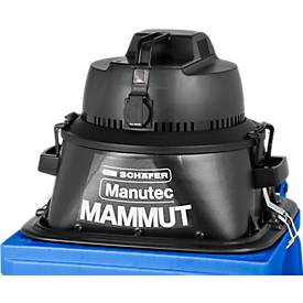 Aufsatzsauger Manutec-Mammut, 1100 W, geeignet für 120 l Mülltonnen, mit Werkzeugsteckdose, 1 Patronenfilter & 1 Vliesfilter 