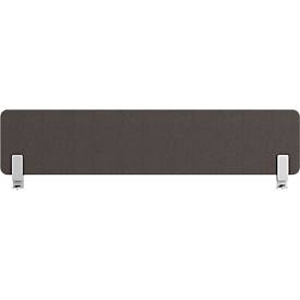 Auftisch-Akustiktrennwand Wall mit Adapter, 30 mm stark, B 2000 x H 400 mm, dunkelgrau