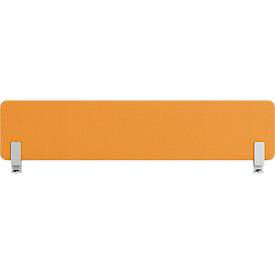 Auftisch-Akustiktrennwand Wall mit Adapter, 30 mm stark, B 2000 x H 600 mm, gelb