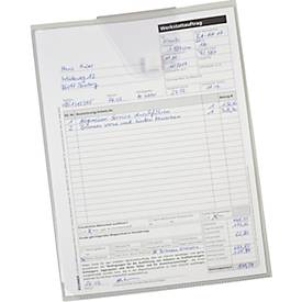 Auftragstasche Eichner 'Light', mit Schlüsselfach, B 230 x T 5 x H 330 mm, 10 Stück, hellgrau/transparent