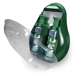 Augenspülstation, Komplettset, mit 2 Spülflasche und Spiegel, Wandmontage