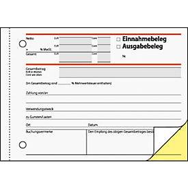 Ausgabe-/Einnahmebeleg Sigel SD026, selbstdurchschreibend, DIN A6 quer, 2 x 40 Blatt
