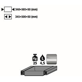 Auszugswanne Standard für asecos Sicherheitsschränke der Q30, Q90, S90 und K90 Serie, Edelstahl 1.4301, B 348 x T 505 x H 50 mm, 4,5 l, bis 25 kg