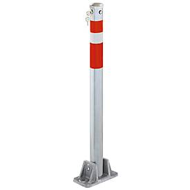 Auto-Parkpfosten, Oberteil rot/weiß, gleichschließend