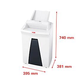 Autofeed Aktenvernichter HSM SECURIO AF150, Sicherheitsstufe 4, Partikelschnitt 4,5 x 30 mm, 10 Blatt, weiß