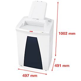Autofeed Aktenvernichter HSM SECURIO AF500, Sicherheitsstufe 6, Partikelschnitt 0,78 x 11 mm, 6 Blatt, weiß