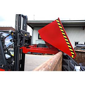 Automatischer Kippbehälter Bauer Typ 4A 600, 3 Entriegelungspunkte, Abrollsystem, Inhalt 0,6 m³, bis 1000 kg, verzinkt