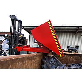 Automatischer Kippbehälter Bauer Typ 4A 600, 3 Entriegelungspunkte, Abrollsystem, Inhalt 0,6 m³, bis 1000 kg, verzinkt