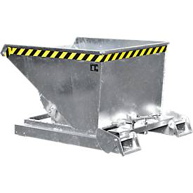 Automatischer Kippbehälter Bauer Typ 4A 600, 3 Entriegelungspunkte, Abrollsystem, Inhalt 0,6 m³, bis 1000 kg, verzinkt