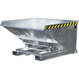 Automatischer Kippbehälter Bauer Typ 4A 900, 3 Entriegelungspunkte, Abrollsystem, Inhalt 0,9 m³, bis 1000 kg, verzinkt