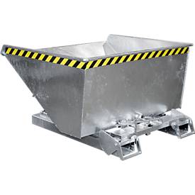 Automatischer Kippbehälter Bauer Typ 4A 900, 3 Entriegelungspunkte, Abrollsystem, Inhalt 0,9 m³, bis 1000 kg, verzinkt