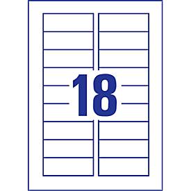 Avery Magnetschilder J8871-5, zum Beschriften, wiederverwendbar, Metall, matt weiß, 78 x 28 mm, 90 Stk.