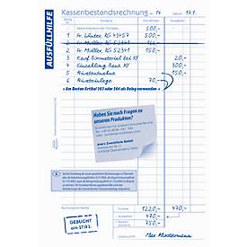 Avery Zweckform 318-5 Kassenbestandsrechnung, Format A5, 5 Bücher mit jeweils 50 Blatt, FSC®-Papier, weiß