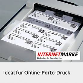 Avery Zweckform Adressetiketten LR7160-100, geeignet für Laserdrucker, 63,5 x 38,1 mm, 2100 Stück/100 A4-Bogen, Blauer Engel, Recyclingpapier, naturweiß