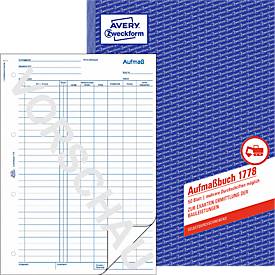 AVERY® Zweckform Aufmaßbuch Nr. 1778