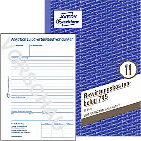 AVERY™ Zweckform Bewirtungskostenbeleg für Reisekostenabrechnung Nr. 745
