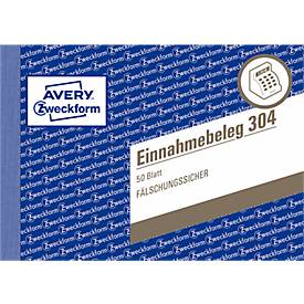 AVERY® Zweckform Einnahmebelege Nr. 304, grün, mikroperforiert